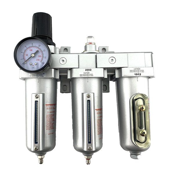 All Tool Depot 1/2" NPT HEAVY DUTY 3 Stages Filter Regulator Coalescing Desiccant Dryer System (MANUAL DRAIN) FRFLM764N